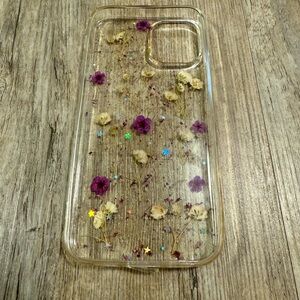 Floral Transparent Phone Case for IPhone 12 mini
